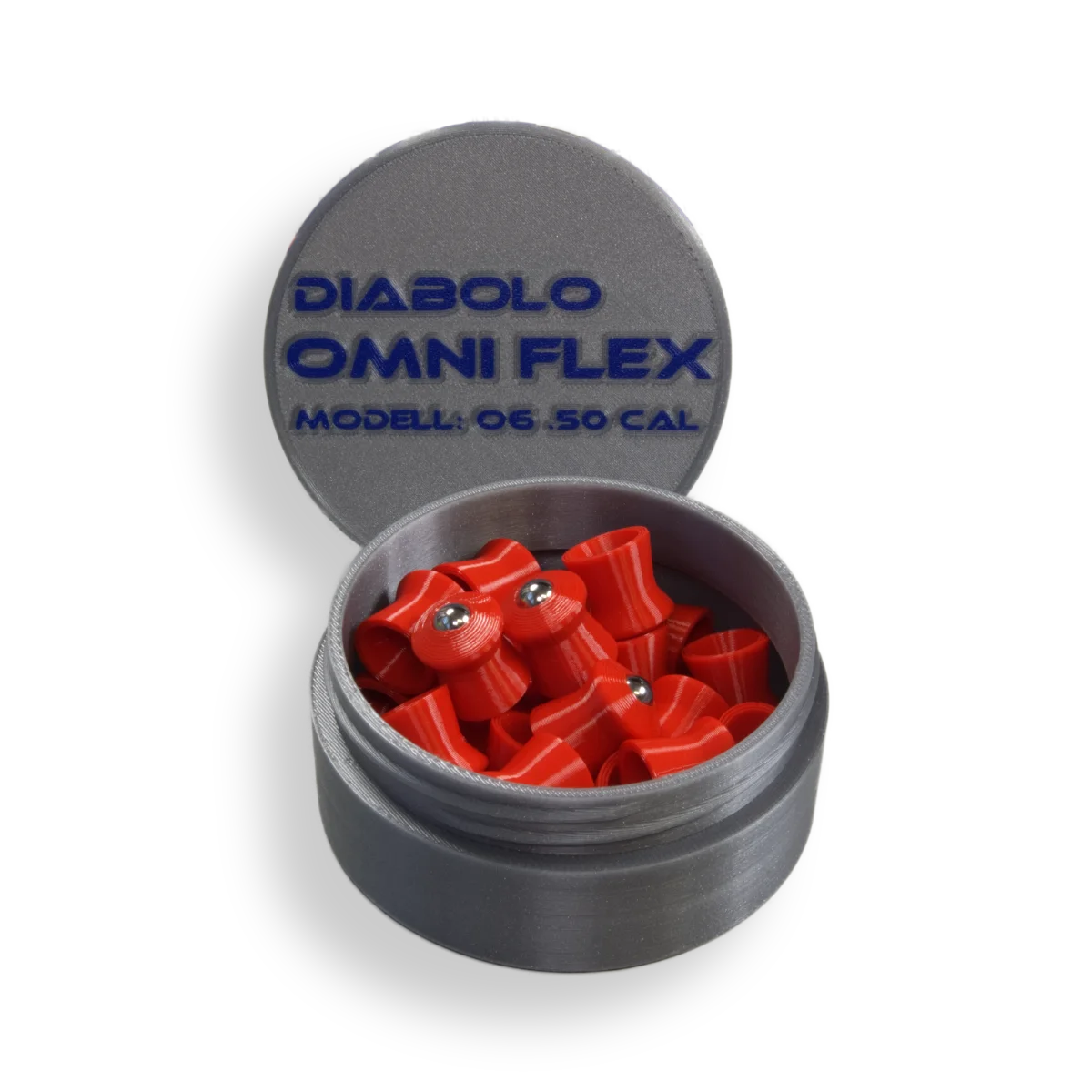 Omni Flex TPU Diabolo 12.7mm / .50cal mit 6mm Stahlkugel – Hochpräzise Hybrid-Munition