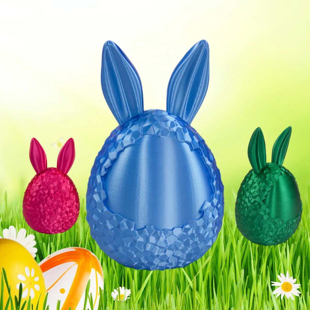 Moderner Osterei-Hase Polygon: Perfekte Dekoration für Ostern