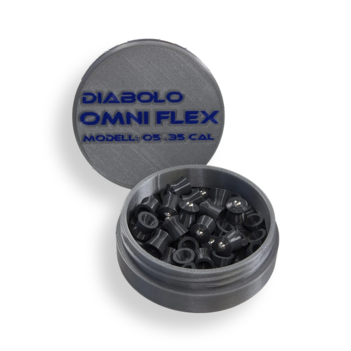 Omni Flex TPU Diabolo 9mm / .35cal mit 5mm Stahlkugel – Hochpräzise Hybrid-Munition