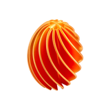 Elegantes Osterei mit gedrehtem Design 01: Moderne Osterdekoration 120-180mm